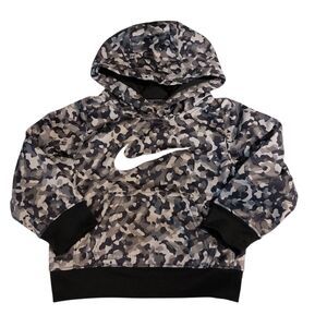 Nike Kids Camo Hoodie 2T Black and Gray EUC